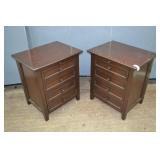 Pair Pottery Barn Hudson 4 Drawer Bedside Tables