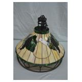21' Tiffany Style Leaded Slag Glass Hanging Light