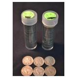 2 Rolls 1936-D US Bufflalo / Indian Head Nickels