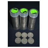 3 Rolls 1936-D US Bufflalo / Indian Head Nickels