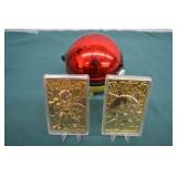 Pokemon Ball w/ Jigglypuff & Mewtwo Golden Cards