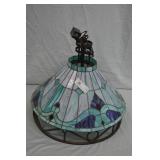 21' Tiffany Style Leaded Slag Glass Hanging Light