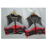 2 Lund Size XL Type III PFD Life Vests