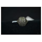 Sterling Silver & Marcasite Size 9 Ring
