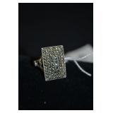 Judith Jack Sterling & Marcasite Size 9 Ring