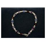 Sterling & Swarocski Crystal 7' Bracelet