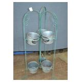 42' Tall Wrought Iron 6 Pot Planter Stand