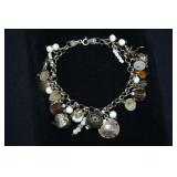 Sterling Silver Ocean Theme Charm Bracelet