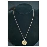 16' Sterling Box Chain w/ Petosky Stone Pendant