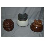3pcs Med Size Ceramic electrical Insulators