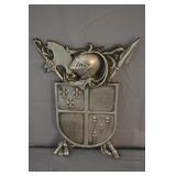 12" x 17" Medieval Style Cast Metal Coat of Arms