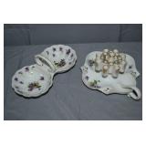 Norcrest Sweet Violets Cigarette Holder & Server