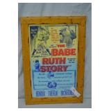 Framed Print 1948 Movie Ad For The Babe Ruth Story