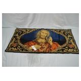 1960s Italian Sacred Heart of Jesus Tapestry