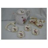 Napco Moss Rose China 8pc Tea Set