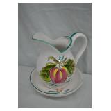 Relpo Apples Slipware Small Pitcher & Bowl Set