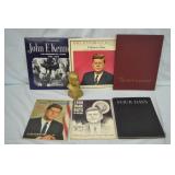 Lot John F Kennedy Books, Magazines, & 6" Bust