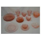 Jeannette Pink Pinwheel Depression Glass