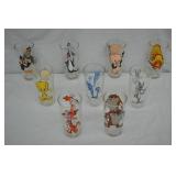 9pc 1973 Pepsi Cola Looney Toons Glass Set