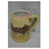 1980 Ceramarte Budweiser Clydesdales Beer Mug