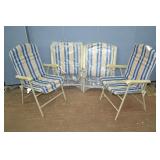 Set of 4 Courtyard Creations Padded Folding Chairs