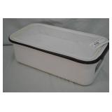 1930s Norge Hydrovoir Enamelware Crisper Bin
