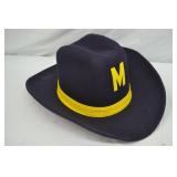 University of Michigan Size S Felt Cowboy Hat