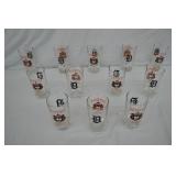 12pcs 1968 Det Tigers World Champion Glasses