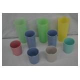 9pcs Vintage Tupperware Drinking Cups