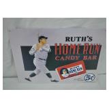 12" x 16" Babe Ruth Home Run Candy Bar Metal Sign