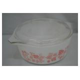 Pyrex Pink Gooseberry 1.5 Pint Covered Casserole