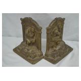 1930s Bronze Finish Cast Iron The Thinker Bookends