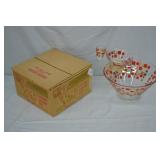 50s Anchor Hocking Masquerade Shrimp & Dip Set