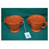 1950s Hazel Atlas Moderntone Platonite Cream Sugar