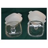 2pcs Mid century Corningware Covered Baking Dishes