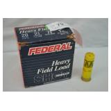 24 Rnd Partial Box Federal 20ga Field Load Shells