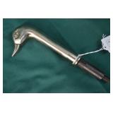 Solid Brass, Polished Chrome Duck Head Cane Topper