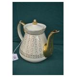 1950s Hall Ivory Basket Weave 6 Cup Teapot