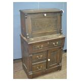 Late 1800s Drop Front Secretary Desk
