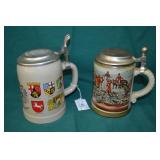 2pcs Vintage West German Pub Beer Steins