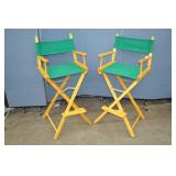 Pair 30' High Boy Folding Director's Chairs