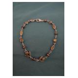 7.5' Sterling Silver & Smokey Quartz Bracelet
