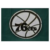 16' Hand Made Leaded Glass 76'ers Sign