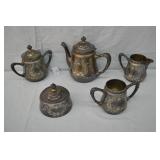 5pc Woodman & Cook Early 1900s Plate Tea Set
