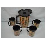 5pc Mid Century West Bend Thermo-Serve Coffee Set