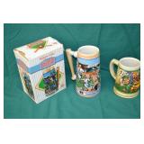 2 Ceremarte Budweiser Commemorative Beer Steins