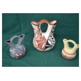 3 Southwest Native American Style Wedding Vases