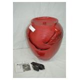 Essential Garden Red Leaf Water Fountain New!