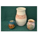 3 Various Southwestern Art Pottery Pieces
