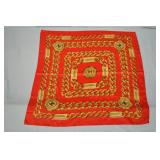 1980s Chanel 31 Rue Cambon Red Chain Link Scarf